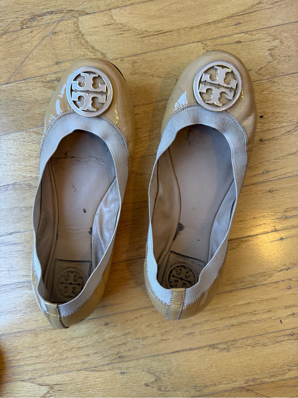 Tory Burch Reva Ballet Flats in Nude 7.5